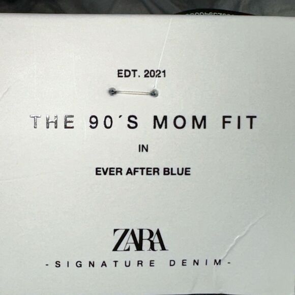 ZARA NWT JEANS FOR LADIES SIZE 2 THE 90’s MOM FIT in the color EVER AFTER BLUE - Picture 8 of 11